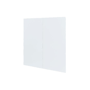 Here's an alt tag for the image: `Blank white square sign`