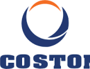 A blue and orange logo for costo